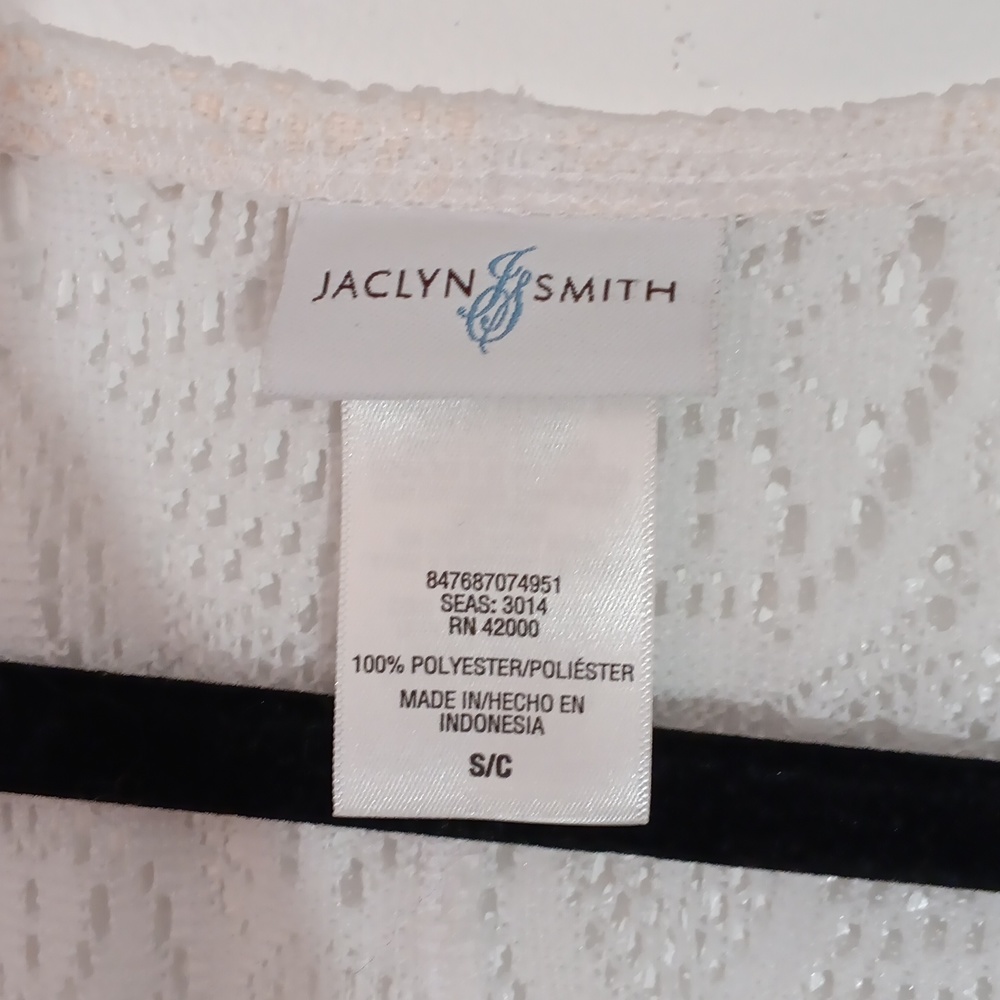 Jaclyn Smith White Lace Beach Cover-Up Size S - Picture 3 of 6